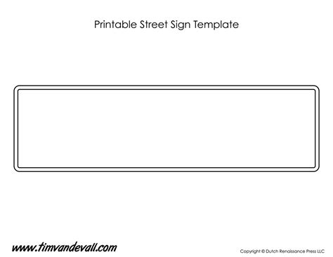 street-sign-template - Tim's Printables