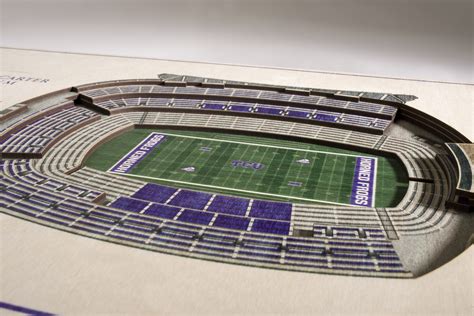 TCU Horned Frogs 3D Wood Stadium Replica (5 Layer) — 3D WOOD MAPS ...