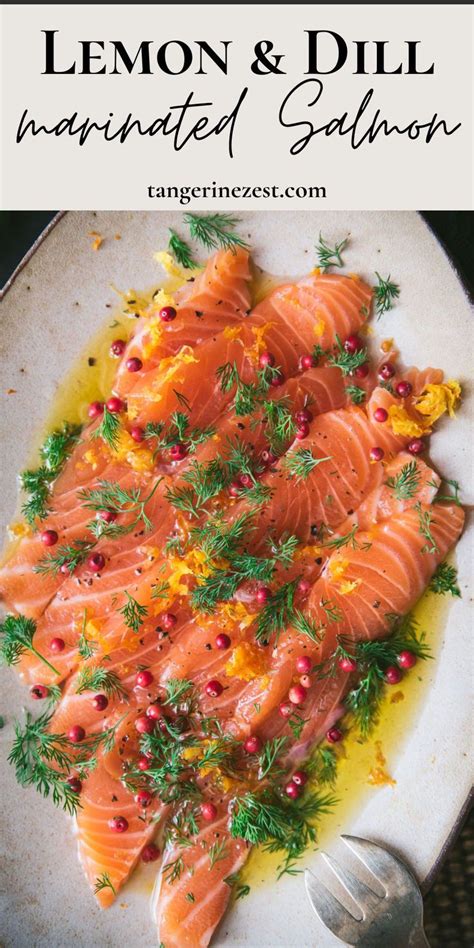 Sliced Salmon Marinated with Dill | Recipe in 2024 | Salmon slice ...