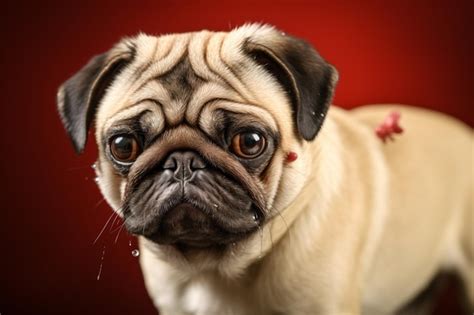 Premium Photo | Puzzling Pug Unraveling the Mysterious Red Ear Infection in Dogs