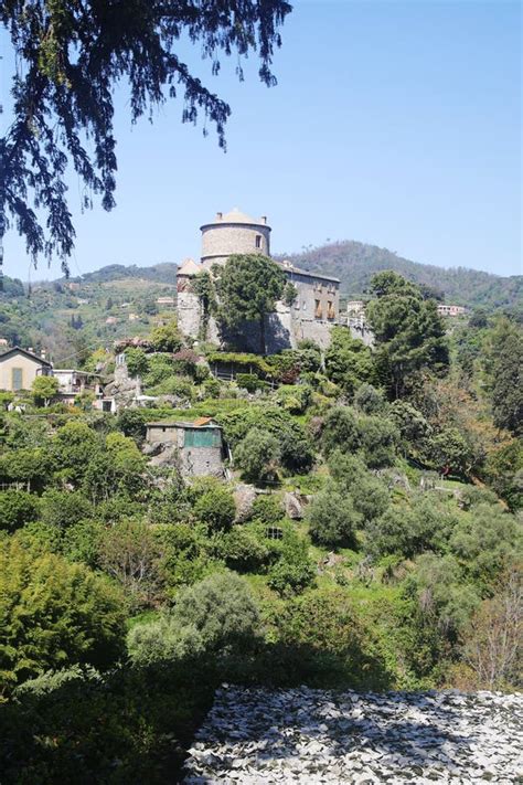 Saint George`s Castle in Portofino, Italy Stock Image - Image of rock ...