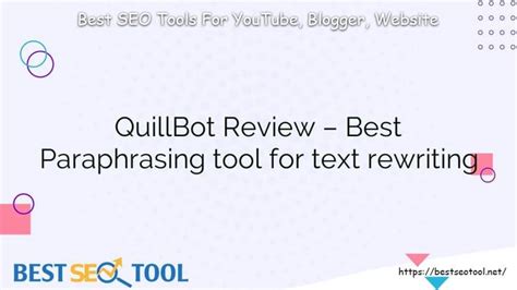 QuillBot Review - Best Paraphrasing tool for text rewriting | Apa book ...