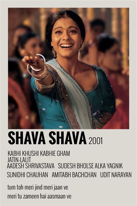 shava shava song poster // kabhi khushi kabhie gham | Bollywood posters ...