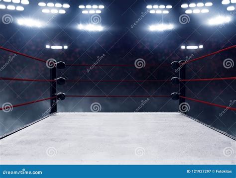 View of Professional Boxing Rings Stock Image - Image of background ...