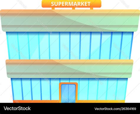 Supermarket mall icon cartoon style Royalty Free Vector