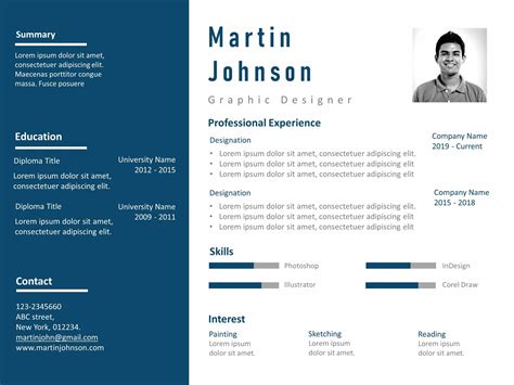 Resume Professional Detailed PowerPoint Template | SlideUpLift