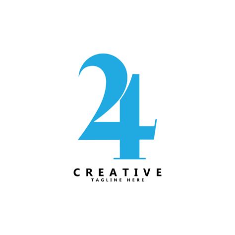 24 number logo design 34748266 Vector Art at Vecteezy