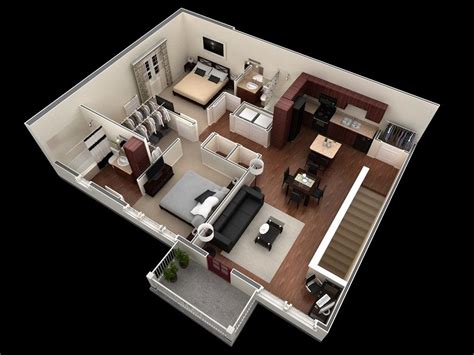 3d House Plans In 1000 Sq Ft | Free house plans, Basement house plans, Small cottage house plans