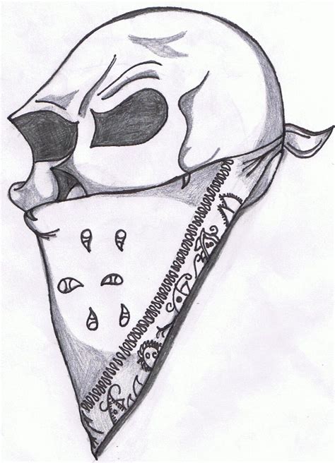 skull and bandana - picture by Guerillaphase - DrawingNow