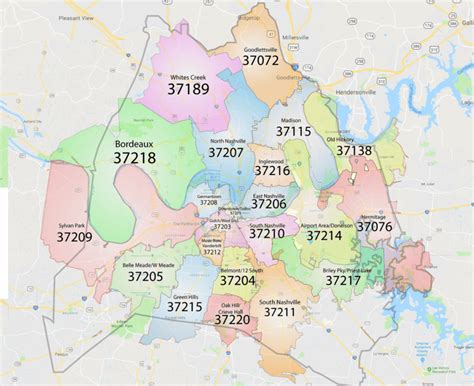 Middle Tennessee Zip Code Map - map of interstate