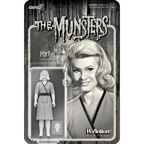 The Munsters - Marilyn Munster (Greyscale) ReAction 3.75" Action Figure ...