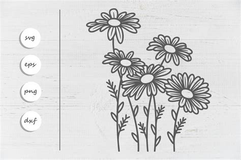 Spring Svg Daisy Clipart Cricut Gerber Wildflowers Svg Silhouette ...