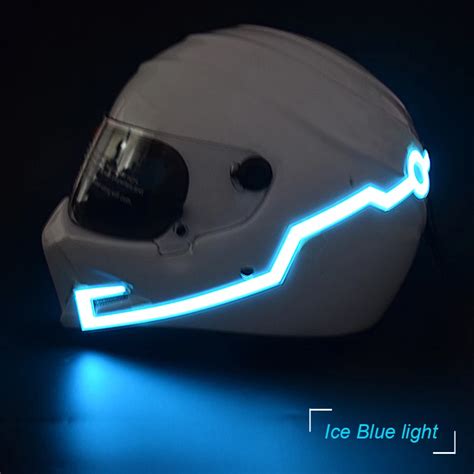 Motorcycle Helmet EL Cold Light Mod Kit Tron Helmets Mode Night Time ...