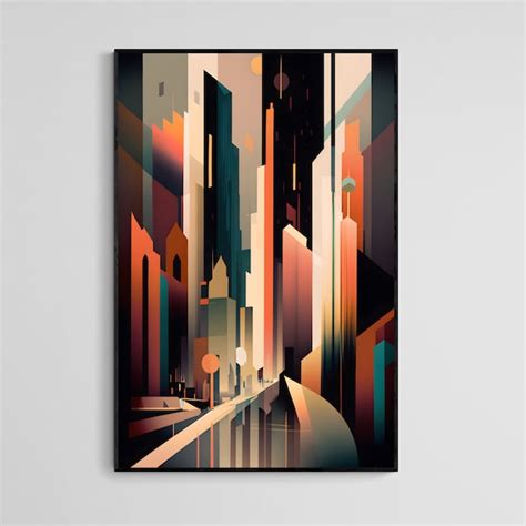 Abstract Cityscape - Etsy