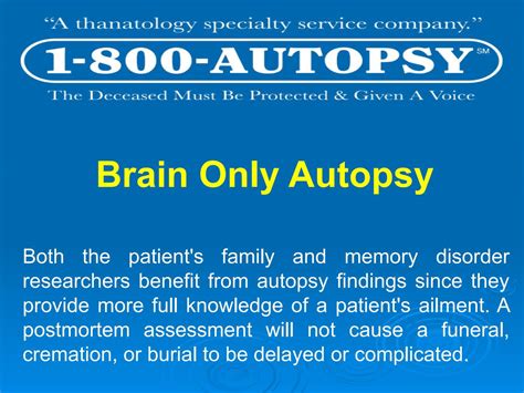 Brain Only Autopsy by Autopsy Post Services, Inc. - Issuu