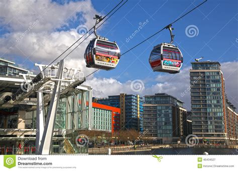 London Cable Car Connecting Excel Exhibition Centre and O2 Arena Editorial Photography - Image ...