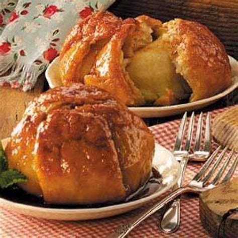 Homemade Apple Dumplings with Caramel Sauce | Dumpling recipe, Apple ...