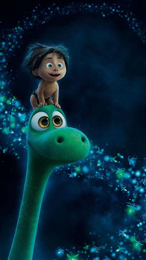 Download The Good Dinosaur Arlo&Spot With Fireflies Wallpaper ...