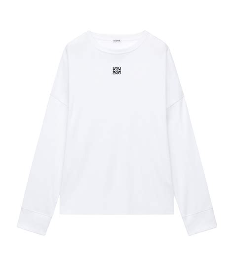 Mens LOEWE white Long-Sleeve Logo T-Shirt | Harrods # {CountryCode}