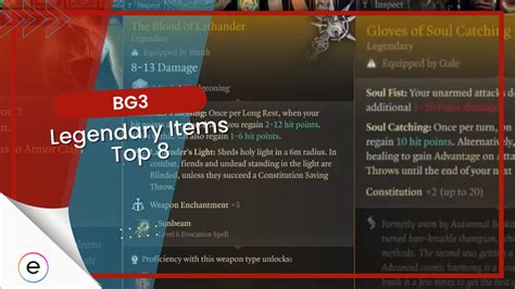 Baldur's Gate 3: The 8 BEST Legendary Items & Locations - eXputer.com