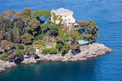 Italian Riviera Villa stock image. Image of promontory - 13918953