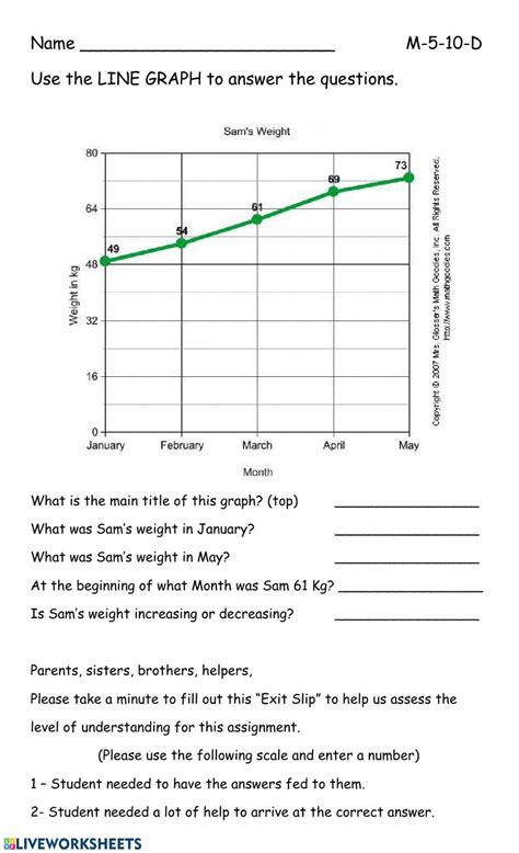 Line graph worksheet | Live Worksheets - Worksheets Library