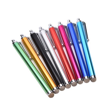 mini random color 11.2cm Metal Mesh Fine Point Round Thin Tip Capacitive Stylus Pen Tablet ...