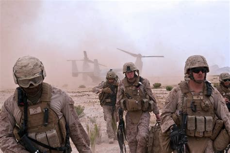 Marines in Afghanistan during a mission to defeat Al-Qaeda.