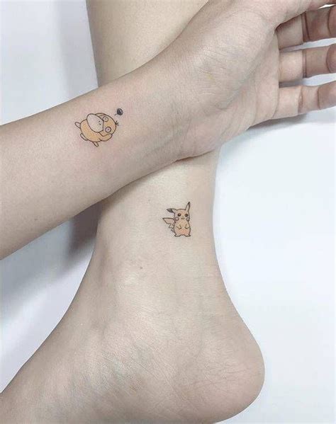 Matching Psyduck and Pikachu tattoos. | Pikachu tattoo, Pokemon tattoo ...