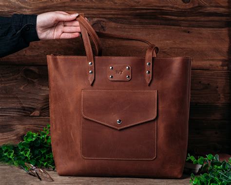 Leather bags women Everyday Tote Bag Genuine leather bag | Etsy