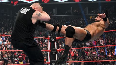 Drew McIntyre Claymore Kicks Brock Lesnar into tomorrow: Raw, March 2 ...