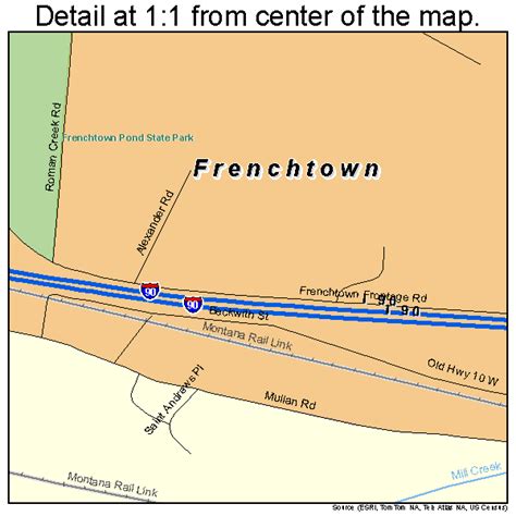 Frenchtown Montana Street Map 3029350