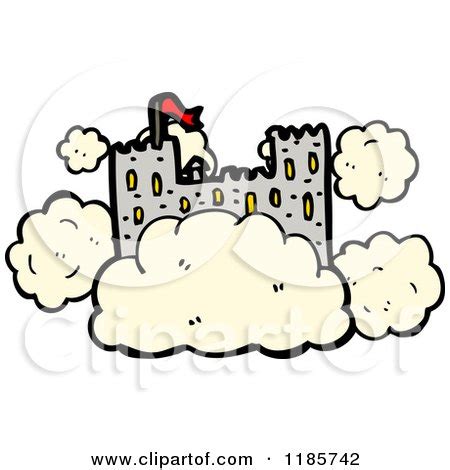 Cartoon of a Castle in the Clouds - Royalty Free Vector Illustration by ...