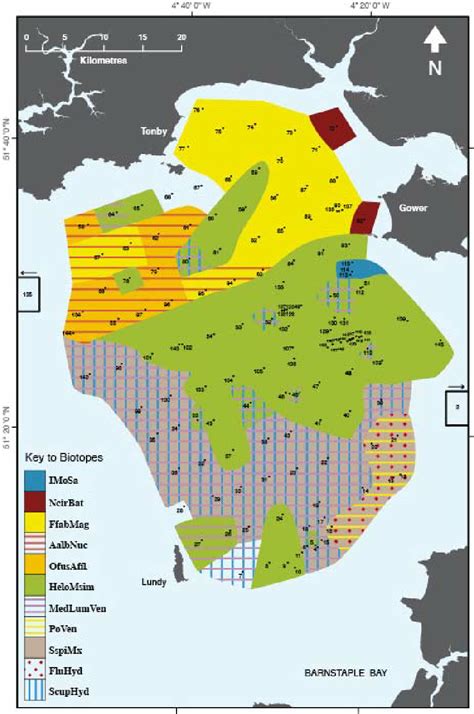 Benthic biotope map of the Outer Bristol Channel area | Download ...