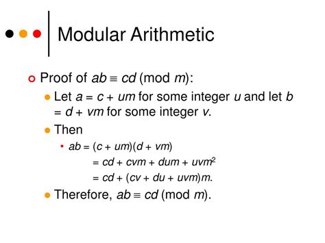 PPT - Modular Arithmetic with Applications to Cryptography PowerPoint ...