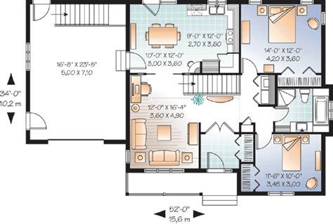 2 Bedroom Ranch with Vaulted Spaces - 21877DR | Architectural Designs - House Plans