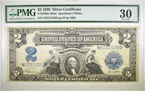 1899 $2 SILVER CERTIFICATE PMG 30