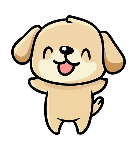 cute cartoon style dog with its tongue out 22584086 PNG