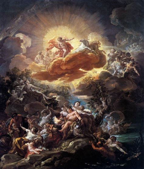 GIAQUINTO, Corrado [Italian Rococo Era Painter, ca.1694-1765] The Birth of the Sun and the ...