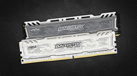 Crucial Ballistix Sport LT DDR4 Memory Has White PCB and Camo Heat Spreader - Legit Reviews