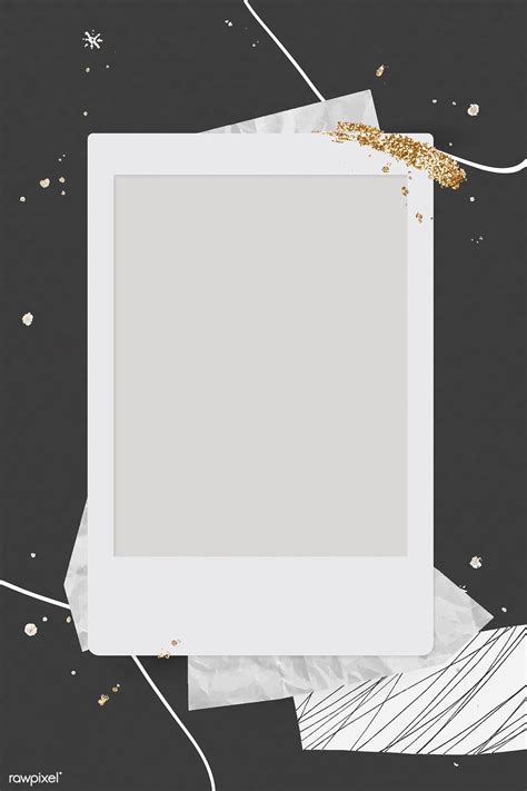 Download premium vector of Blank instant photo frame background vector ...