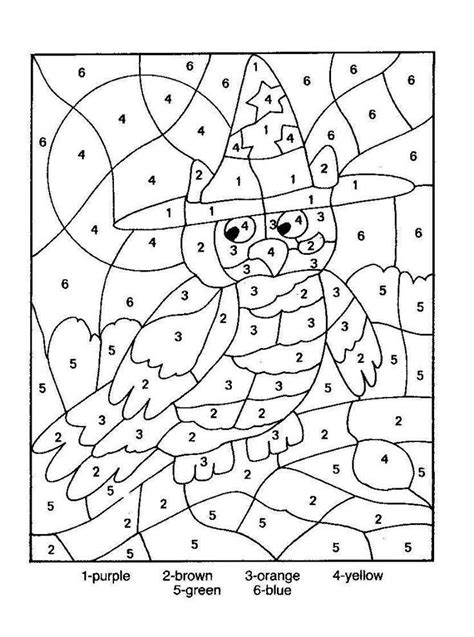 color by number owl worksheet | Maths activities | Owl coloring pages, Bird coloring pages ...