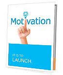 Hand and word motivation. - business concept isolated on white background Presentation Folder ...