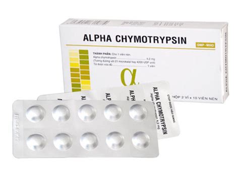 Alpha Chymotrypsin - Thuốc biệt dược, công dụng , cách dùng - SDK : VD-20546-14