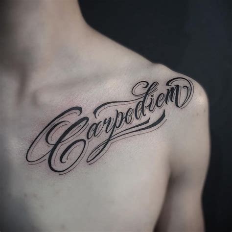 101 Amazing Carpe Diem Tattoo Designs You Need To See! | Tattoo fonts, Tattoo lettering, Hand ...