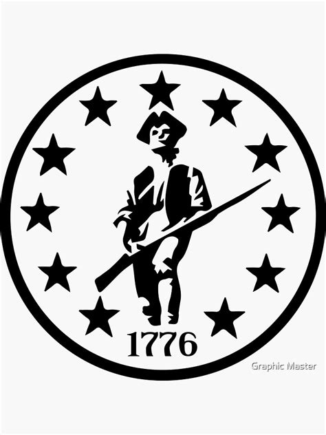 "Minuteman Patriot 1776 " Sticker by kzadro | Redbubble