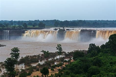 Chitrakote Waterfall, Chhattisgarh, India. Stock Image - Image of blue ...