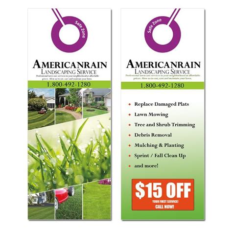 Landscaping Door Hangers 2 Sided in 2022 | Landscape, Landscape ...