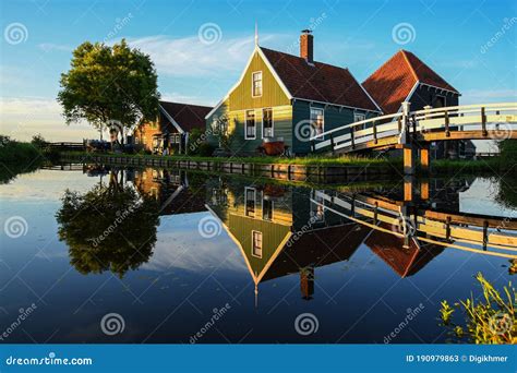 Zaanse Schans Cheese Factory Reflection Stock Image - Image of arrival, landmark: 190979863