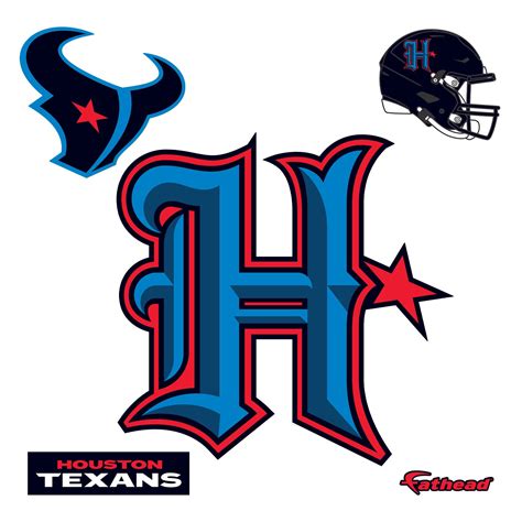 Houston Texans: H-Town Logo - Officially Licensed NFL Removable Adhesi en 2024